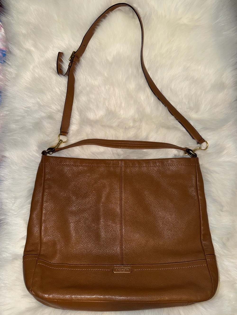 Coach Pebbled Leather Shoulder Bag